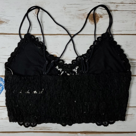 Free People | Celine Black Velvet Lace Bralette - Picture 12 of 16